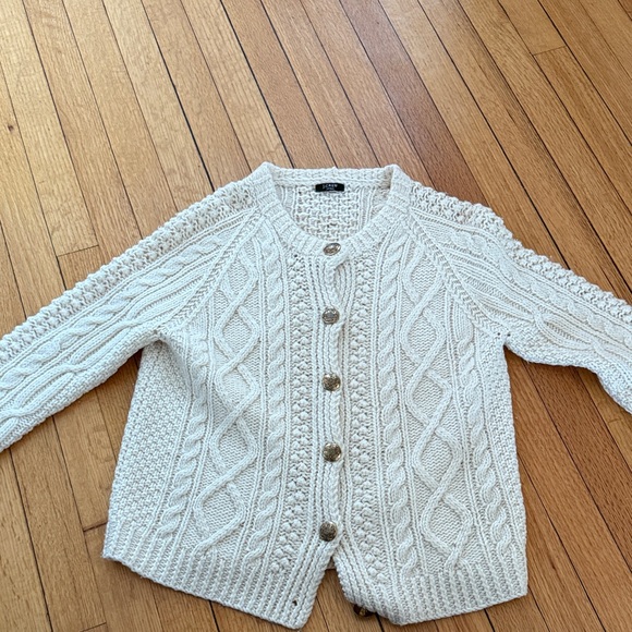 J. Crew Sweaters - Women's Cream Cable Knit Sweater - JCrew Handknit